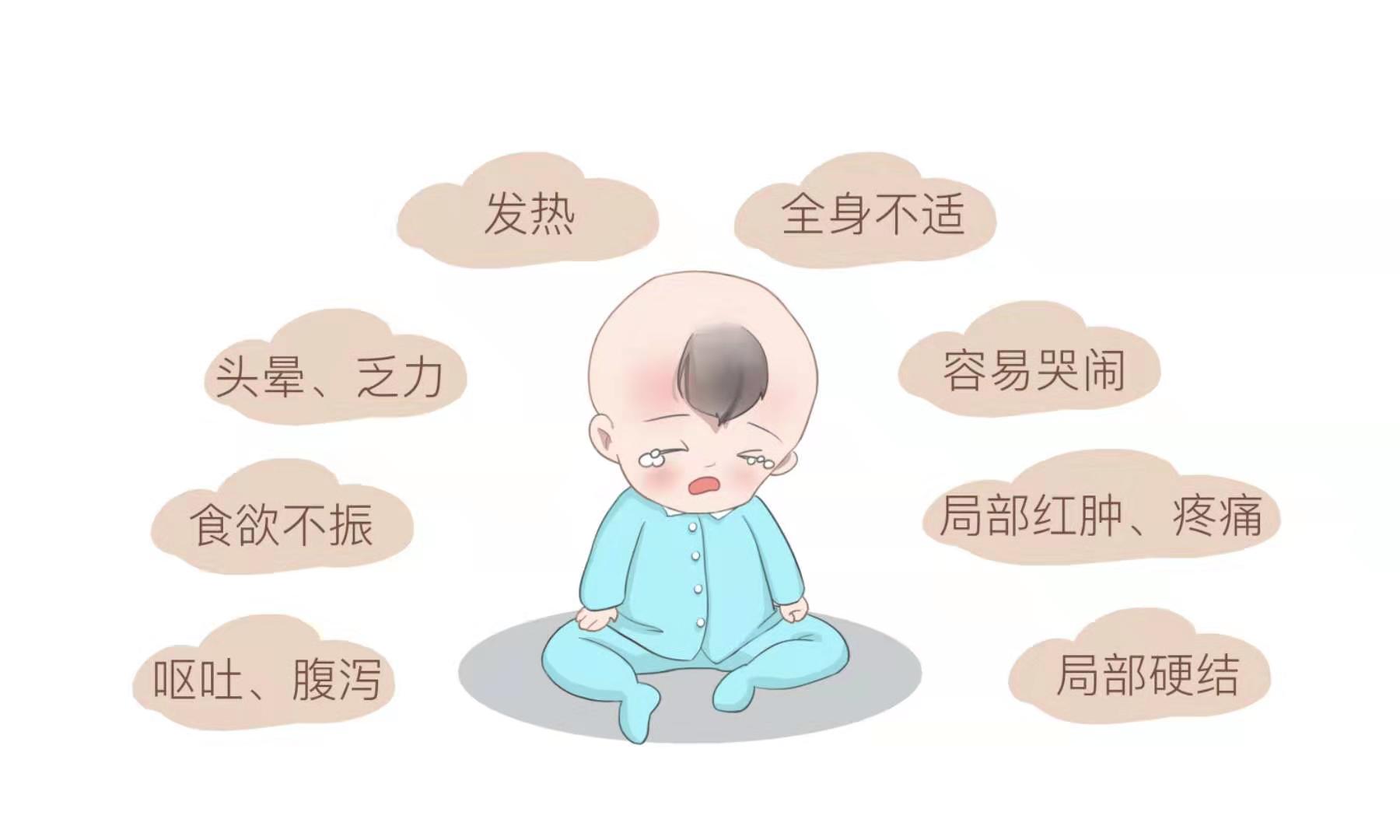 寶寶打完疫苗后出現(xiàn)發(fā)燒、接種部位紅腫怎么辦？
